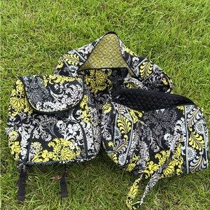 SOLD Vera Bradley Black and Yellow Set